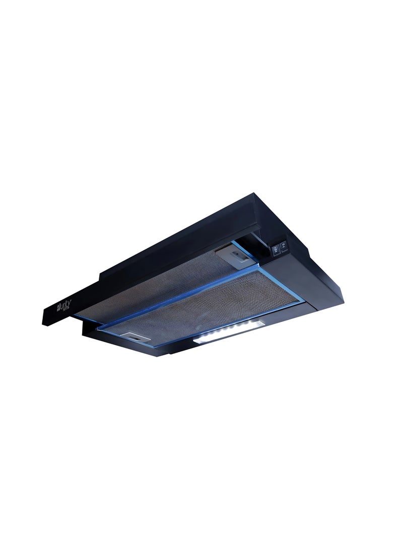 Purity Cooker Hood,  60cm,  650 m³/h Suction Power, Aluminum & Carbon Filters, LED Lighting, 3 Speeds, Made in Turkey, HIDDEN BL 60CM - Image 3